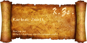Karkus Zsolt névjegykártya
