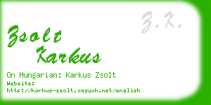 zsolt karkus business card